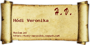 Hódi Veronika névjegykártya